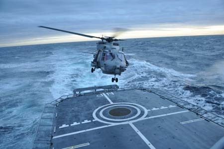 The NH90 NFH completes ship deck trials in Norway