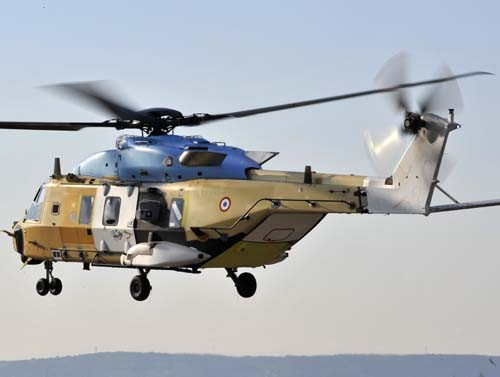 FIRST PATRIA-ASSEMBLED NH90 TAKES OFF